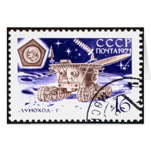 Lunokhod-1 Russian Space Robot Cards (Front Horizontal)