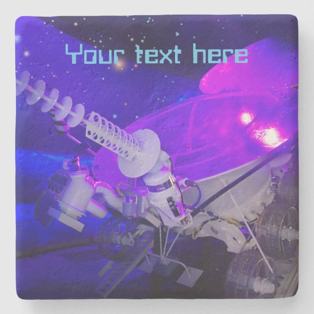 Lunokhod Stone Coaster (Front)