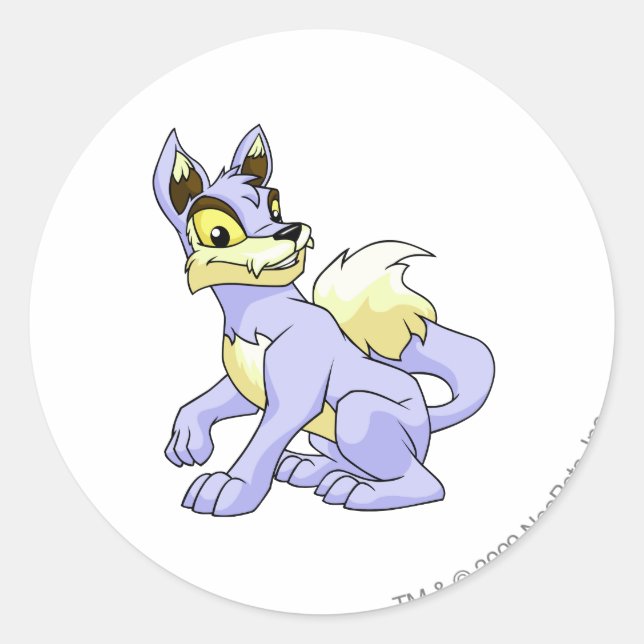 Lupe Blue Classic Round Sticker (Front)