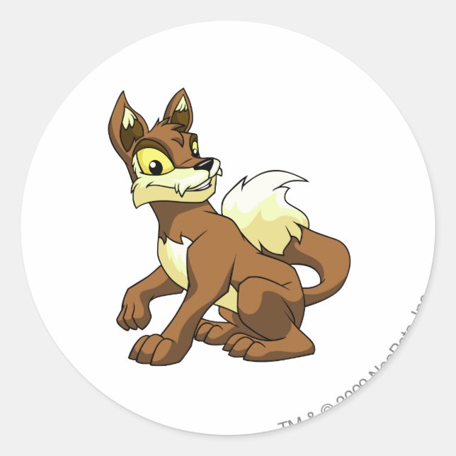 Lupe Brown Classic Round Sticker (Front)