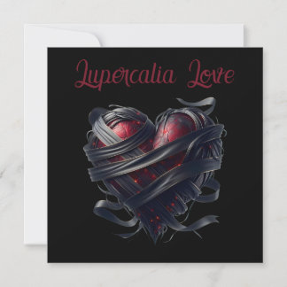 Lupercalia Black Threads Heart Valentine's Holiday Card