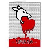 Lupercalia Day, Wolf Eating a Red Heart, xoxo (Front)