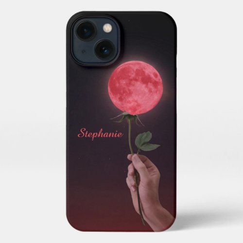 Lupercalia Romantic Blood Red Strawberry Moon  iPhone 13 Case