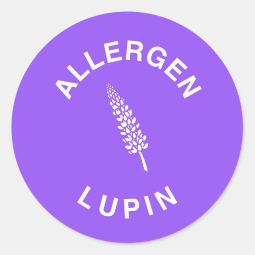  Lupin Allergen Warning Classic Round Sticker