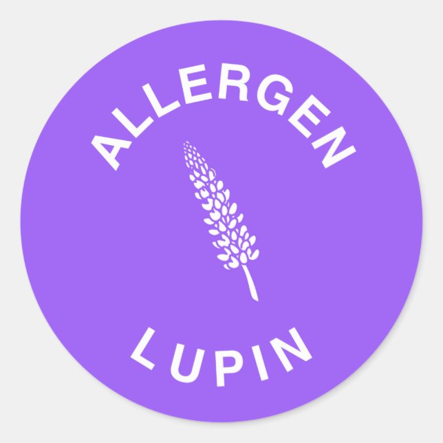  Lupin Allergen Warning Classic Round Sticker (Front)
