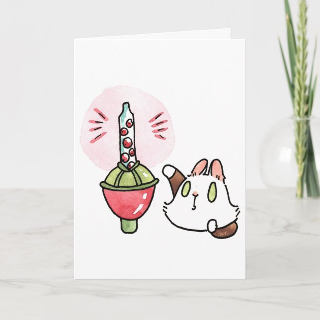 Lupin and the bubble light holiday card (Front)