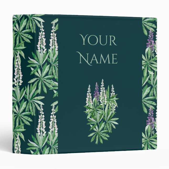 Lupin flower 3 ring binder (Front/Spine)