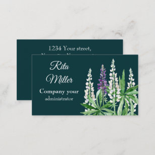 Lupin flower business card