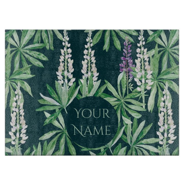 Lupin flower cutting board (Front)