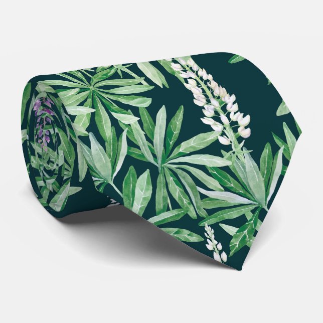 Lupin flower neck tie (Rolled)