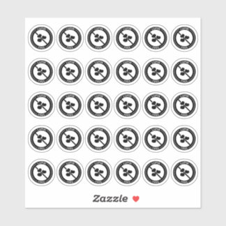 Lupin Free Wedding Place Card Mini Food Allergy Sticker