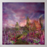 Lupine Cottage Art Poster/Print Poster
