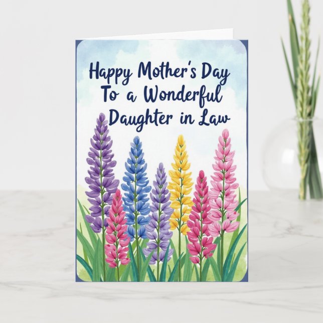Lupine Daughter In Law Card (Front)