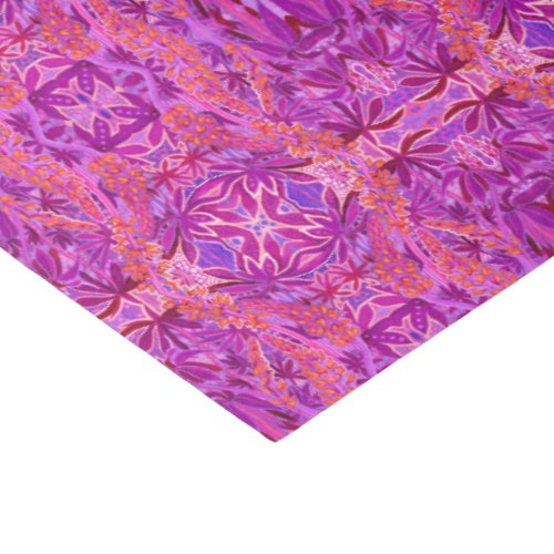 Lupine Flower Bohemian Boho Arabesque Pattern Pink Tissue Paper