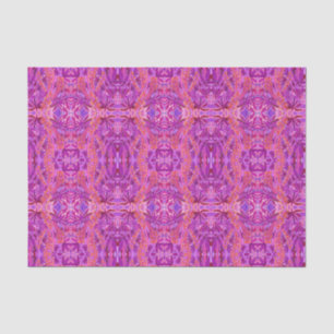 Lupine Flower Bohemian Boho Arabesque Pattern Pink Tissue Paper