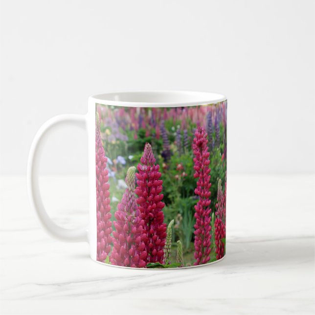 Lupine Flower Garden  Coffee Mug (Left)