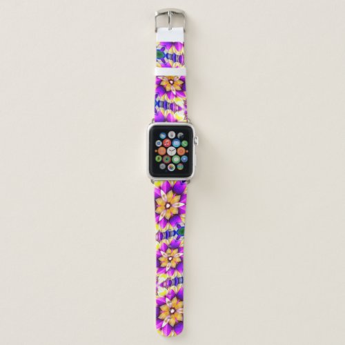 Lupine Flower Pattern Apple Watch Band