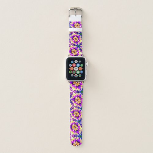 Lupine Flower Pattern Apple Watch Band