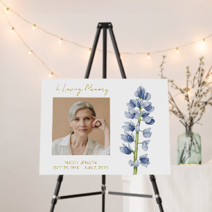 Lupine Memorial Photo Funeral Foam Board