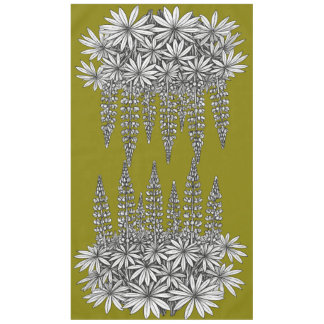 Lupine Mustard Yellow Botanical Tablecloth