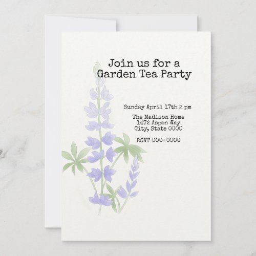 Lupine Ombre Invitation