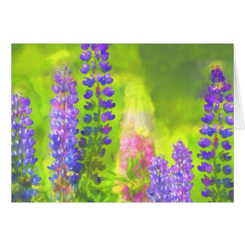 Lupine Painting _ Original Flower Art