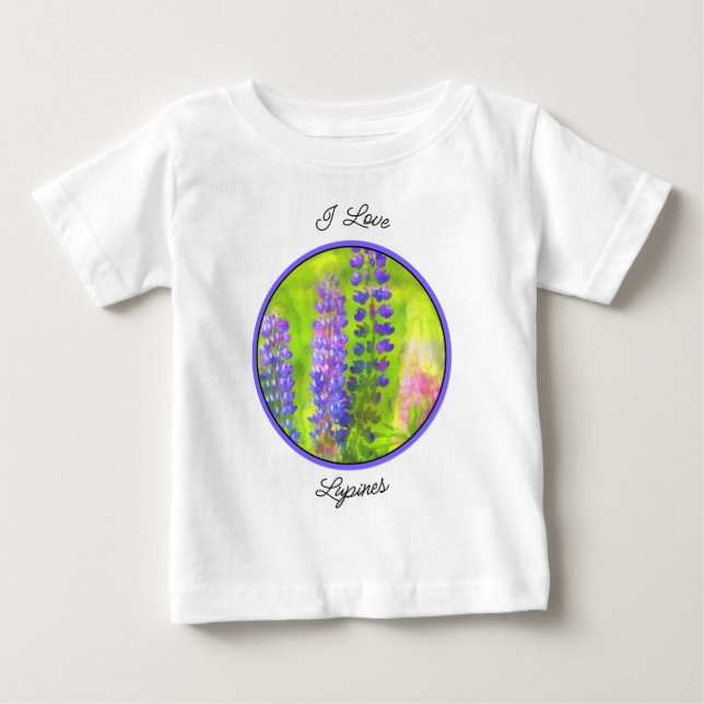 Lupine Painting - Original Flower Art Baby T-Shirt (Front)