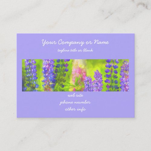 Lupine Painting _ Original Flower Art Business Card