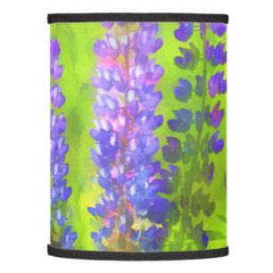 Lupine Painting - Original Flower Art Lamp Shade