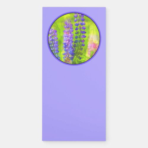 Lupine Painting _ Original Flower Art Magnetic Notepad