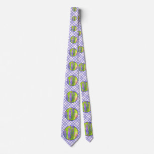 Lupine Painting - Original Flower Art Neck Tie