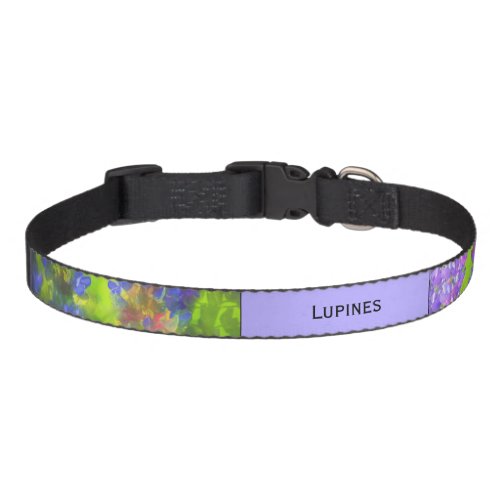 Lupine Painting _ Original Flower Art Pet Collar