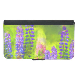 Lupine Painting - Original Flower Art Samsung Galaxy S5 Wallet Case