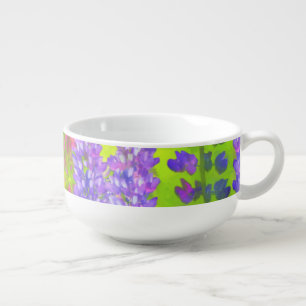 Lupine Painting - Original Flower Art Soup Mug