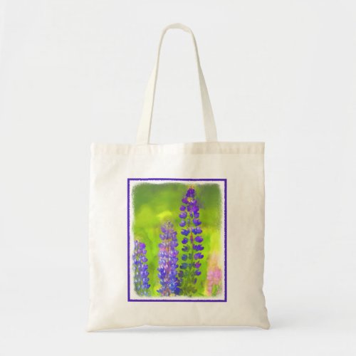 Lupine Painting _ Original Flower Art Tote Bag