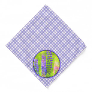 Lupine Painting Original Wildflower Art Bandana