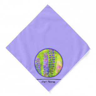 Lupine Painting Original Wildflower Art Bandana