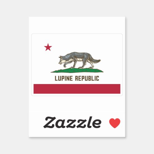 Lupine Republic Flag Sticker