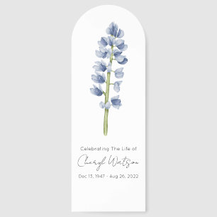 Lupine   Simple Funeral Memorial Bookmark
