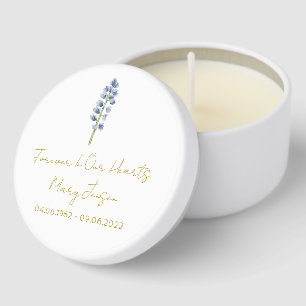 Lupine Simple Funeral Mini Candle Favors