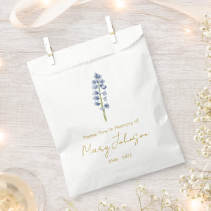 Lupine Simple Seed packet Funeral Favor Bag