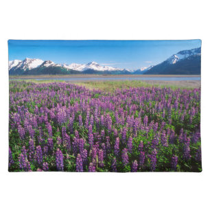 Lupines in Bloom   Kenai Mountains, Alaska Cloth Placemat