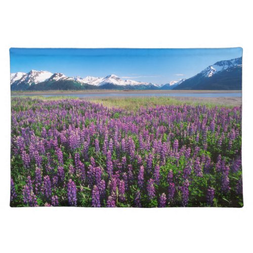 Lupines in Bloom  Kenai Mountains Alaska Cloth Placemat