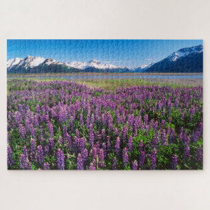 Lupines in Bloom Kenai Mountains, Alaska Jigsaw Puzzle