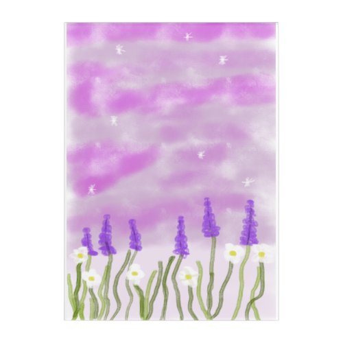 Lupines in the night acrylic print