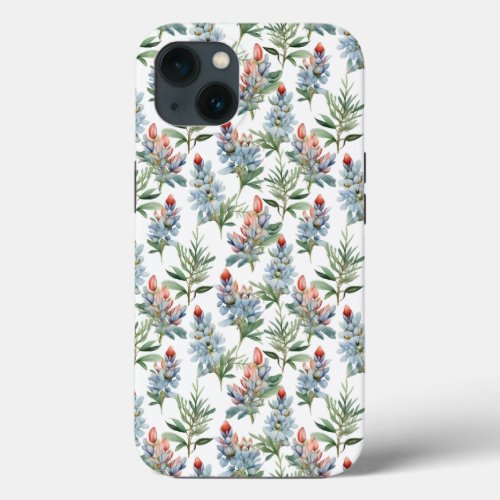 Lupins Watercolor AI Art iPhone 13 Case