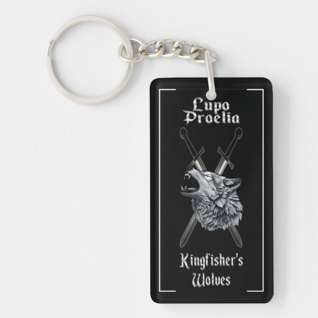Lupo Proelia Kingfisher's Wolves  Keychain (Front)