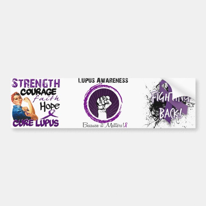 Lupus Awareness.Because it matters Bumper Stickers