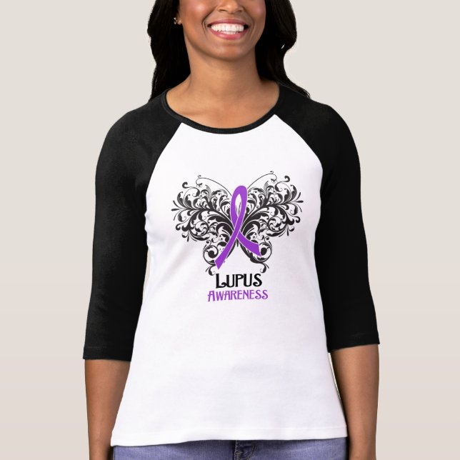Lupus Awareness Butterfly T-Shirt (Front)