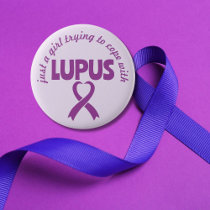 Lupus awareness chronic autoimmune disease button